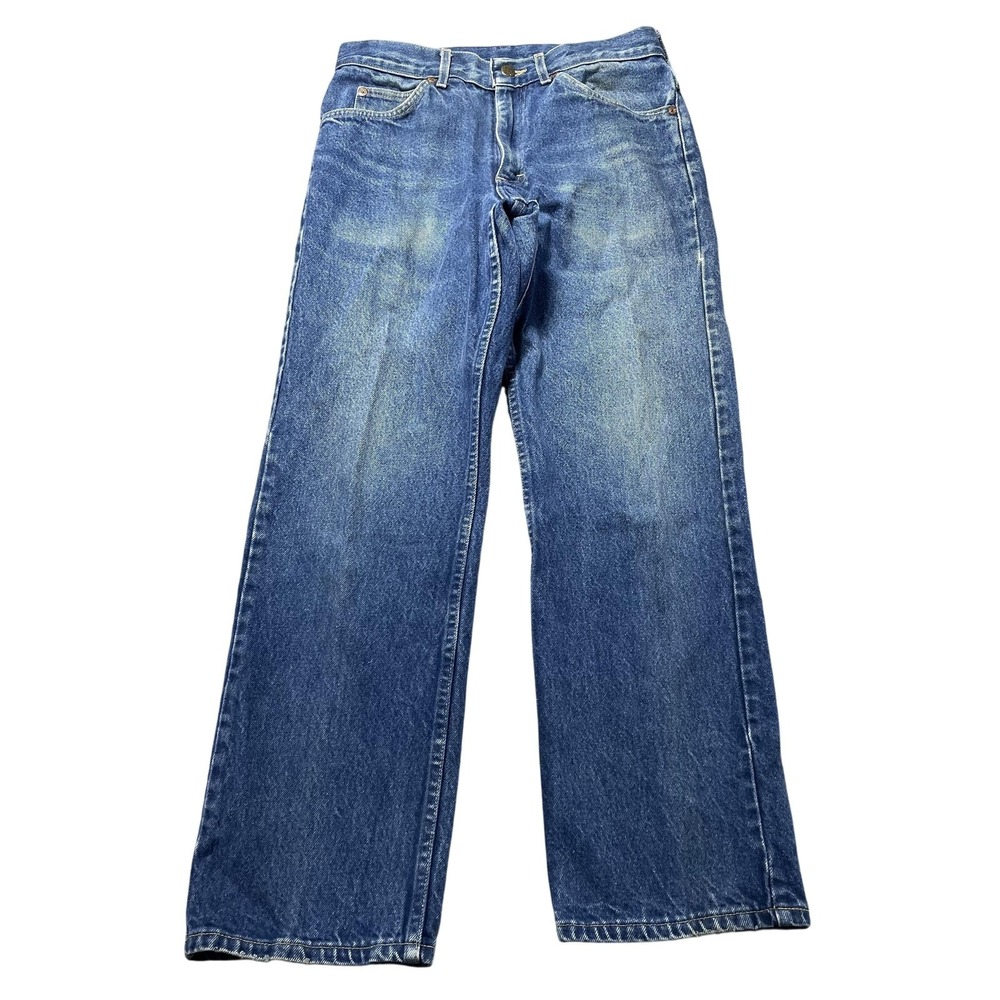 Vintage Lee Riders Jeans Mens 32x30 Blue Medium Wash Straight Denim USA 80s